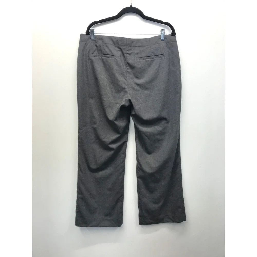 J. Crew Pants City Fit Wool Trouser Lined Women's 12 Gray Pockets